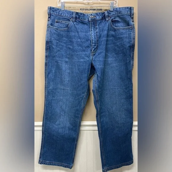 Duluth Trading Jeans Men's 40x30 Blue Med Wash Flex Ballroom Jeans - Picture 1 of 7